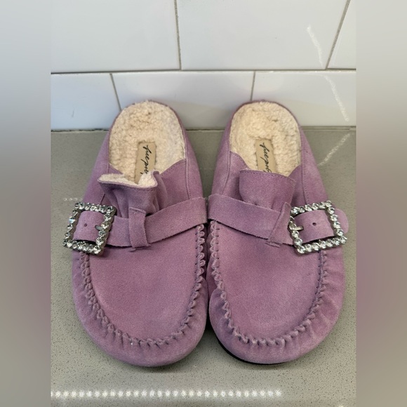 Free People Shearling After Riding Mules - Purple - Picture 2 of 8